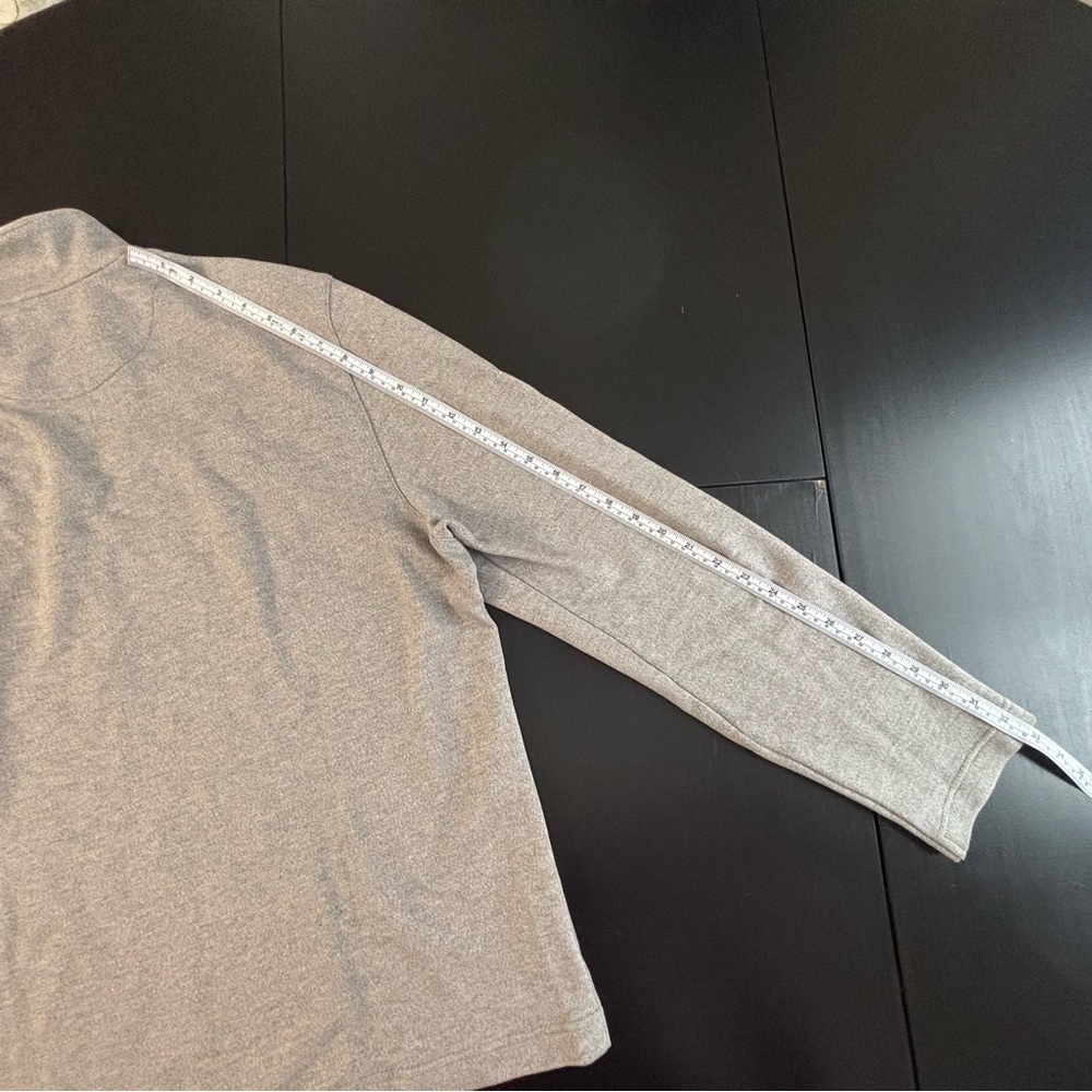Ted Baker London Sz 5 US XL Long Sleeve Textured Panel Half Zip Grey Sweater - Picture 9 of 15